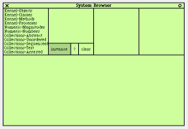 The Squeak system browser with nothing selected